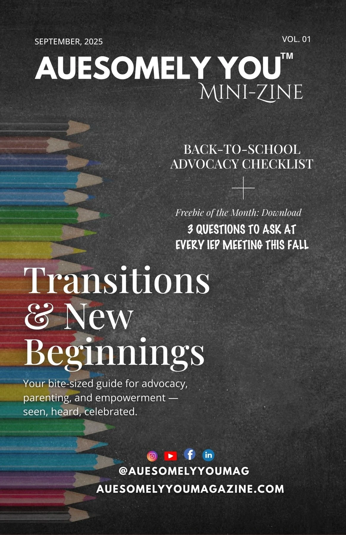 Auesomely You Mini-Zine™ – September 2025 Issue magazine cover