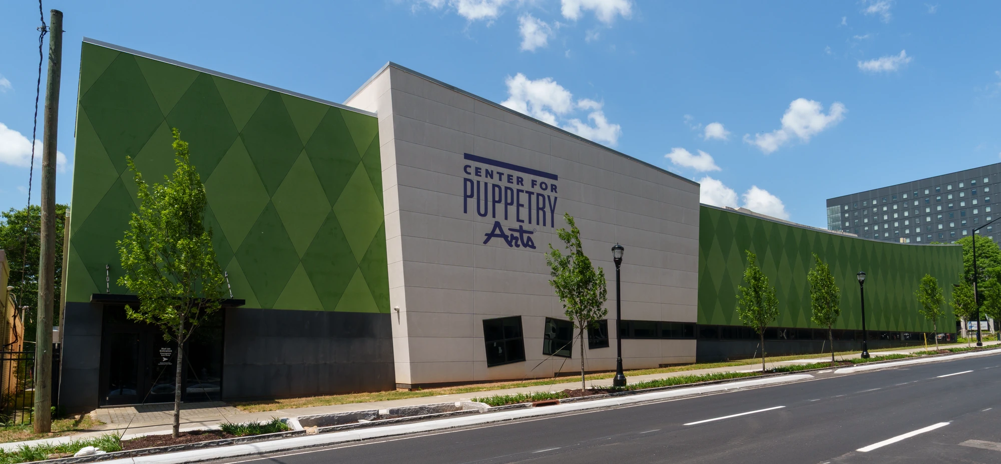 Street view of the Center for Puppetry Arts in Atlanta